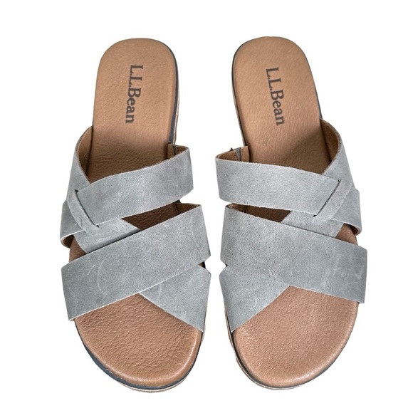 L.L. BEAN Lakewashed Nubuck Slide Sandals - Picture 2 of 9